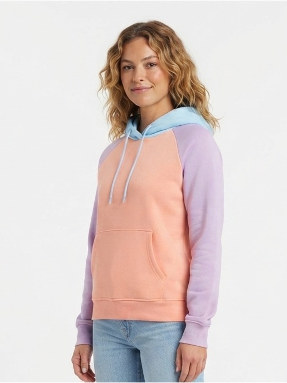 Spark Paws Pastel Colorblock Hoodie – Size Large
